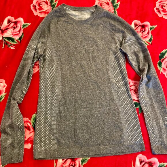 FIGS Salta Seamless Underscrub Long Sleeve Top in Graphite Gray | Size M - Picture 11 of 14